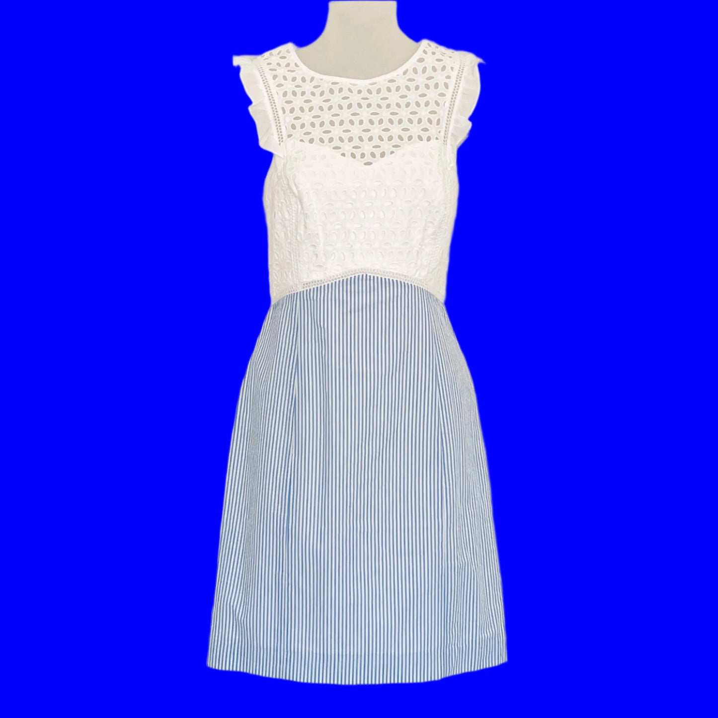 NWT-Lilly-Pulitzer-White-Eyelet_-Blue-Stripe-Dress.-Size-4.-