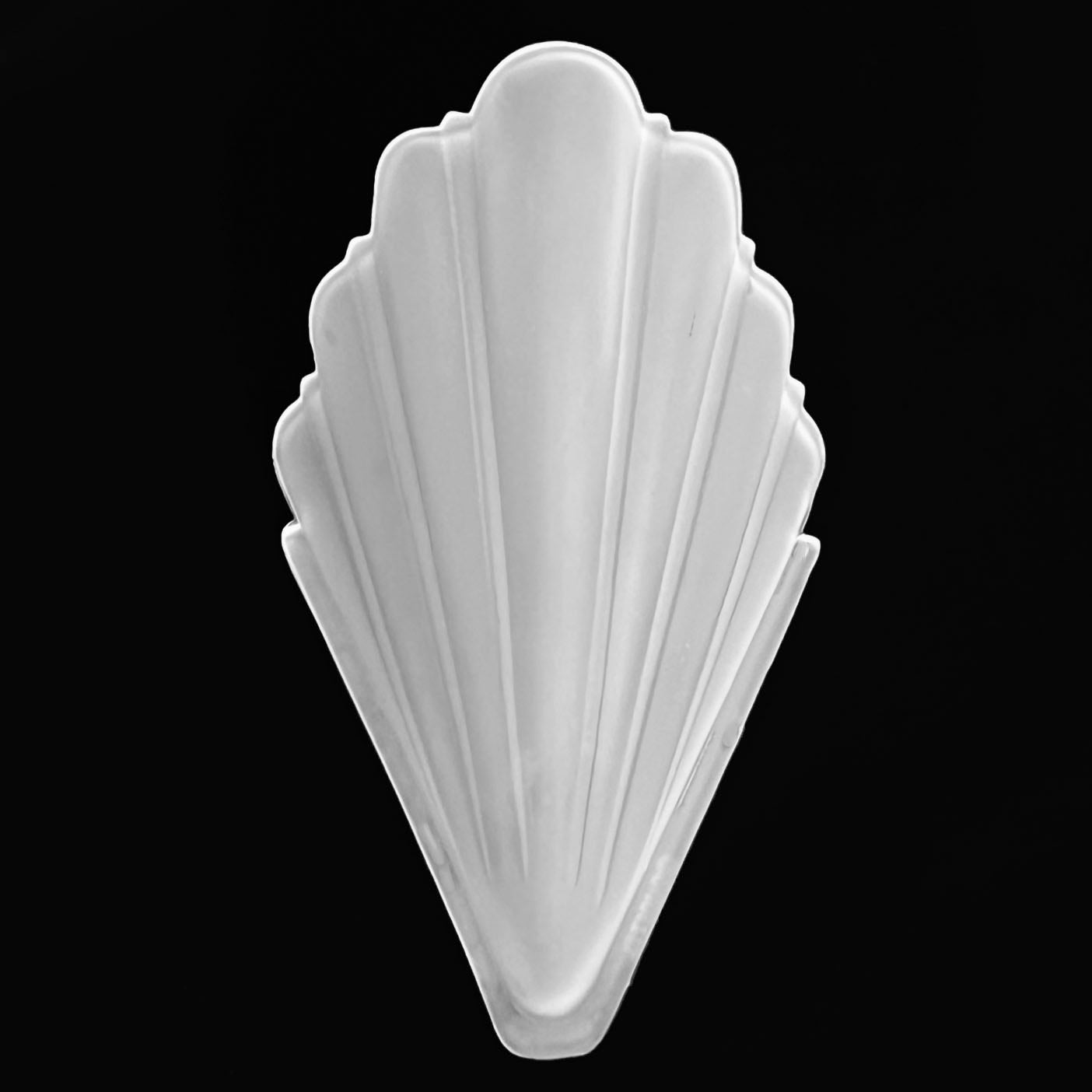 1930s Quoizel Frosted Shell Sconce Glass