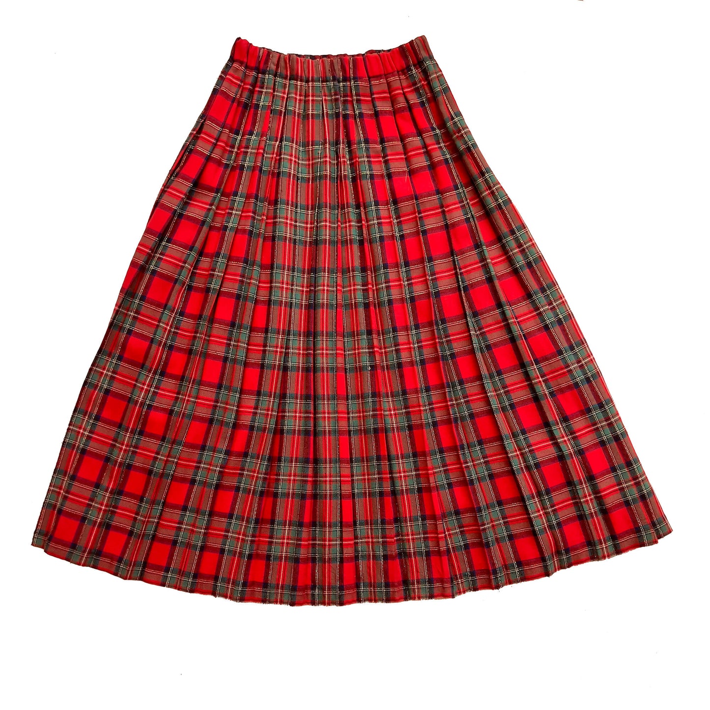 Red-Tartan-Plaid-Wool-Pleated-Maxi-Shirt.-Shop-eBargainsAndDeals.com