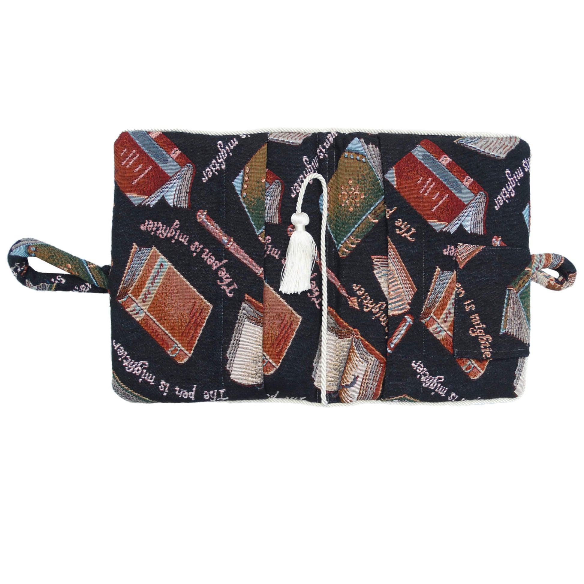 Thick-padded-black-book-pattern-book-sleeve_-tablet,-iPad-cover.Shop-eBargainsAndDeals.com