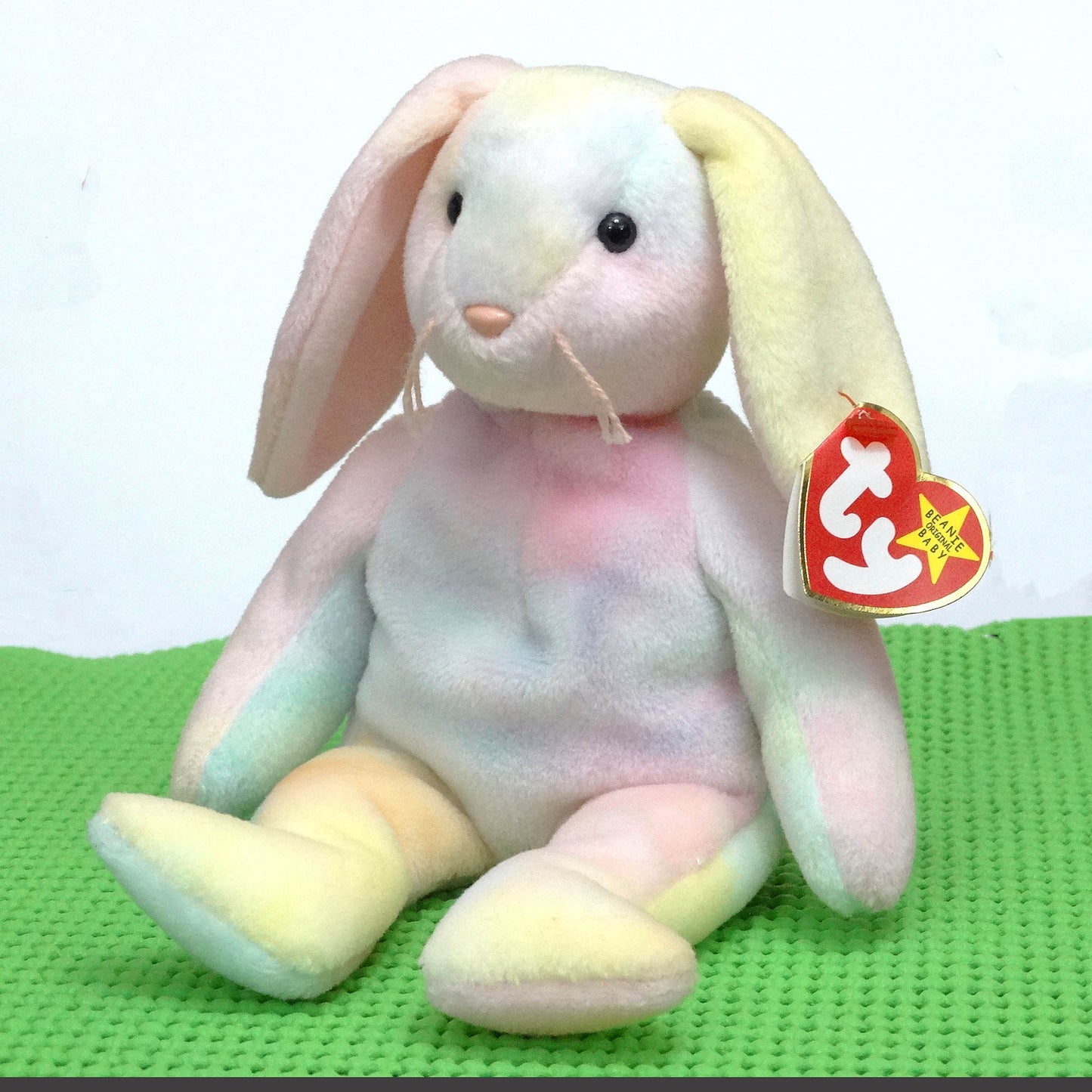 Ty-Hippie-Colorful-Plush-Bunny-Rabbit-Beanie-Toy-Side-View.4-Tag.-Shop-eBargainsAndDeals.com