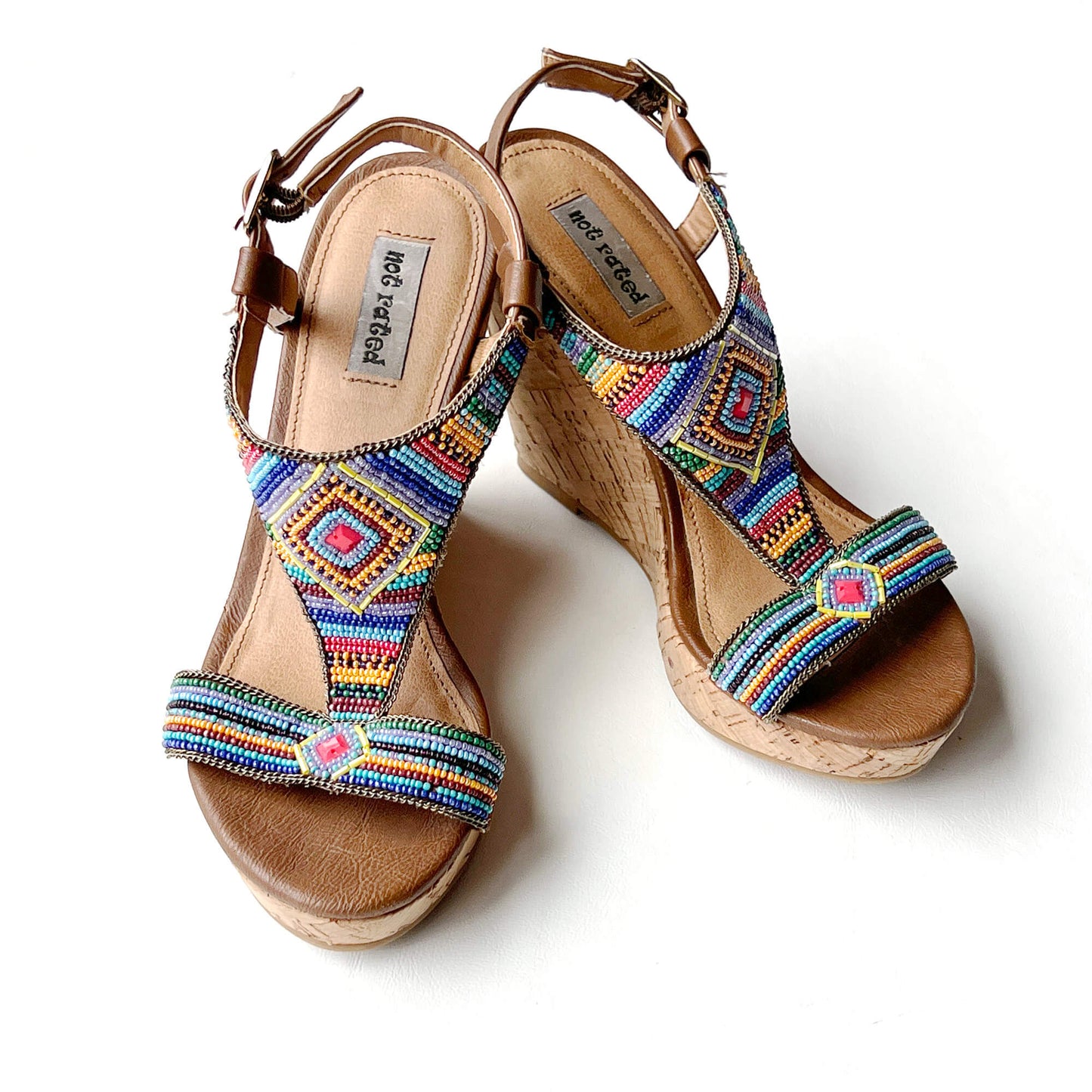 Women_s-Nor-Rated-Beaded-Wedge-Sandals_-Size-6.-Front-View-2.-Shop-eBargainsAndDeals.com