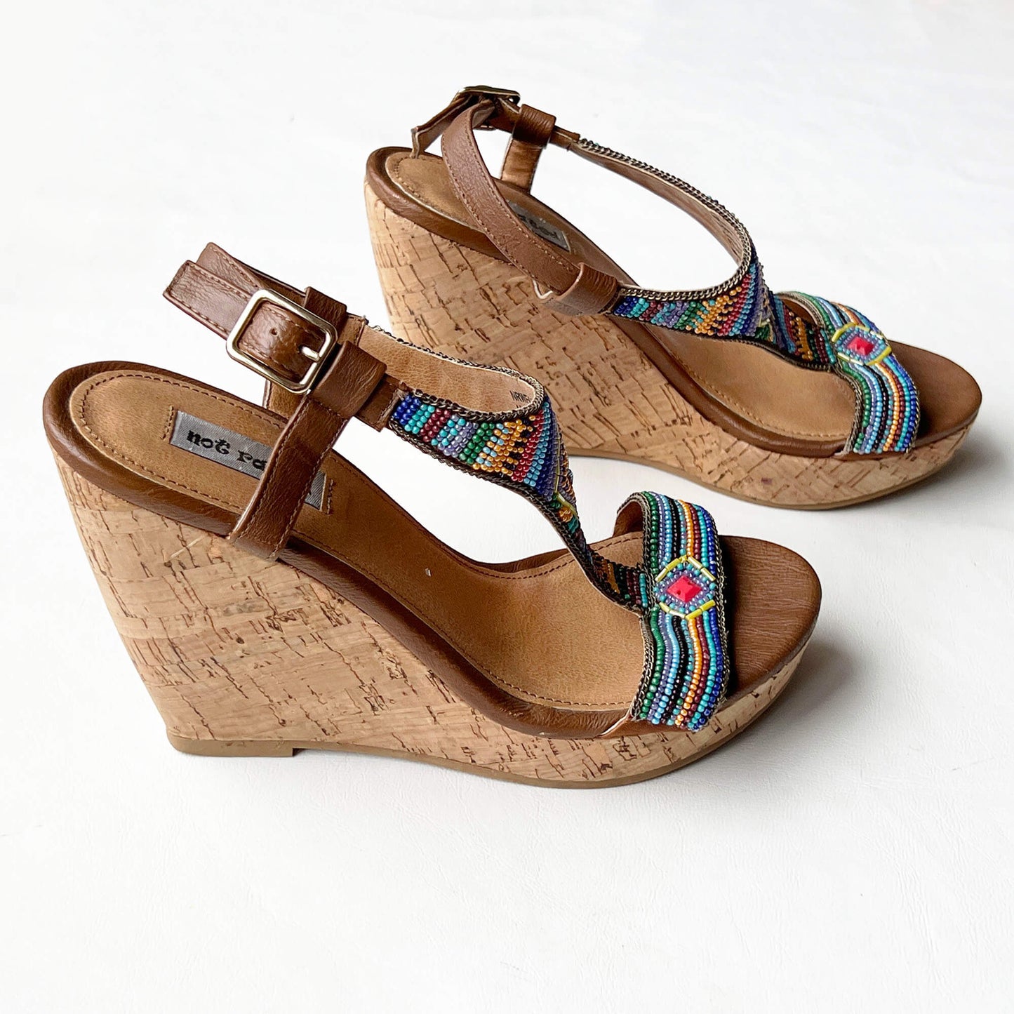 Women_s-Nor-Rated-Beaded-Wedge-Sandals_-Size-6.-Side-View.-Shop-eBargainsAndDeals.com