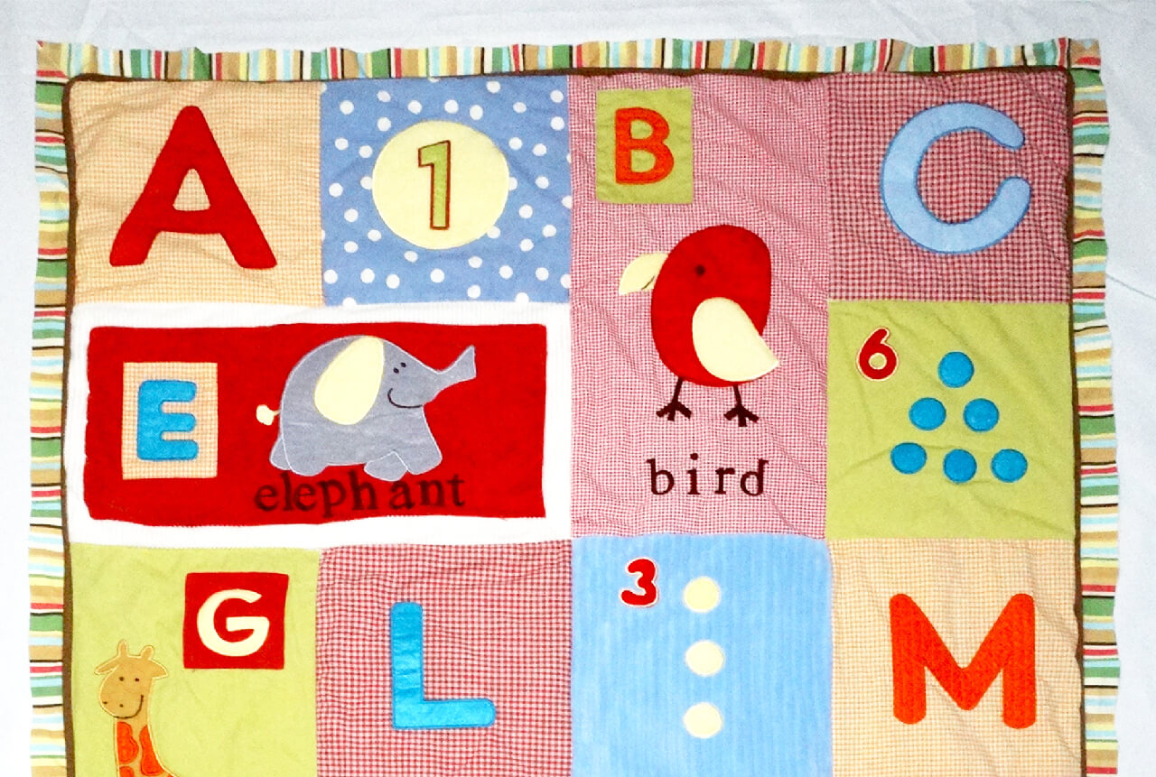 alphabet Soup blanket top