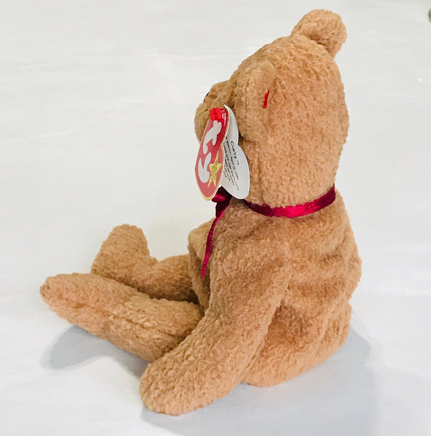 Vintage 1993 Curly Ty Original Beanie Baby Errors Collectible Ty Bear Toy - PawPurrPrints.com