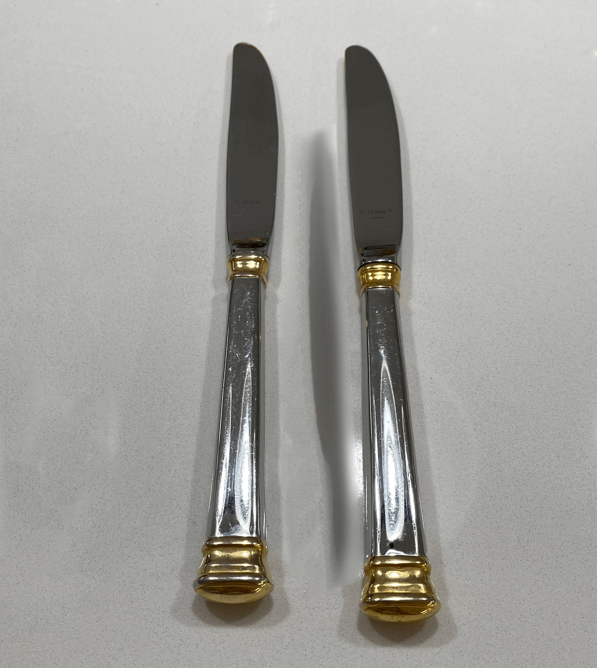 Lenox-Eternal-Gold-Stainless-Steel-Dinner-Knives, Set-of-2, shop-ebargainsanddeals.