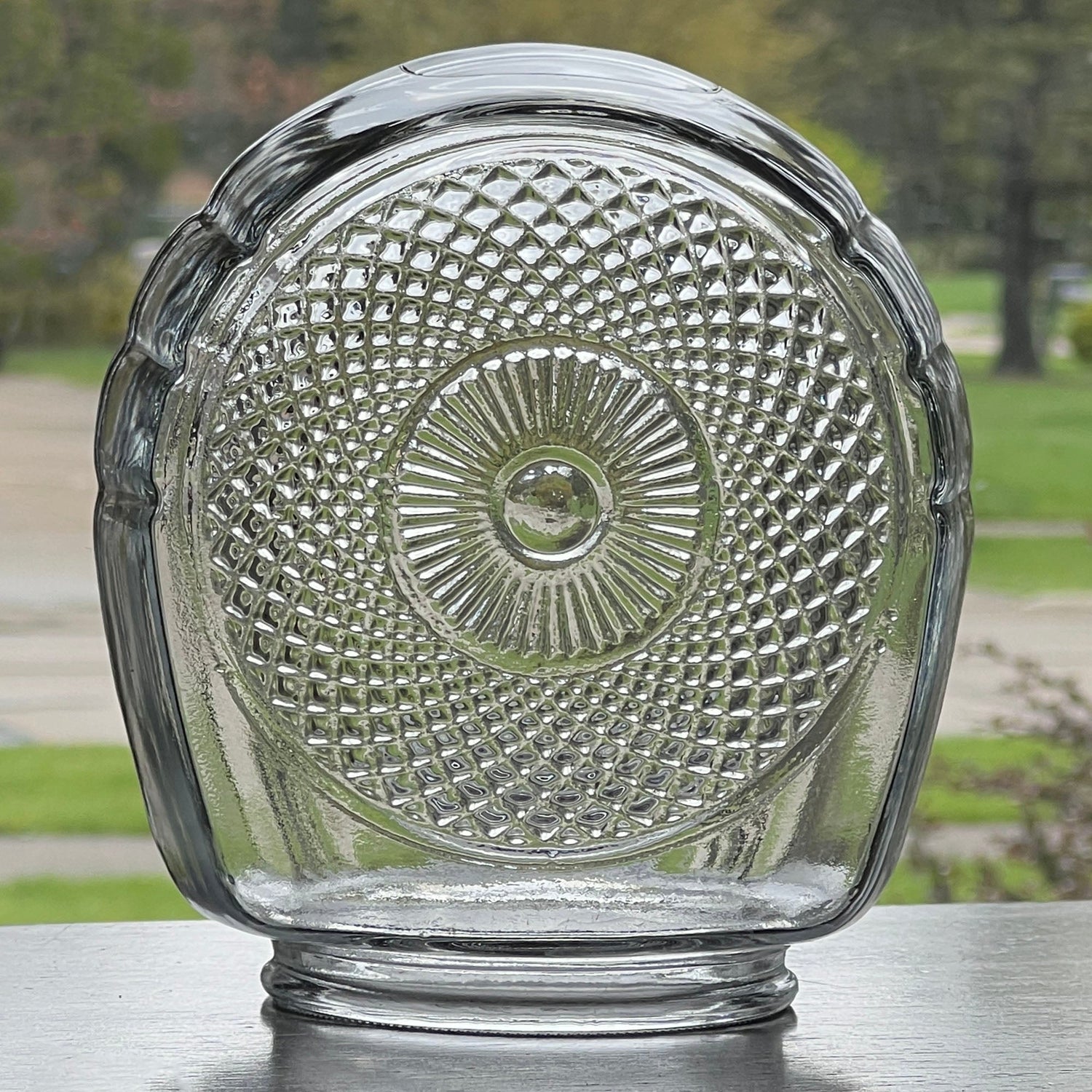 Decorative ceiling fixture vintage glass shade