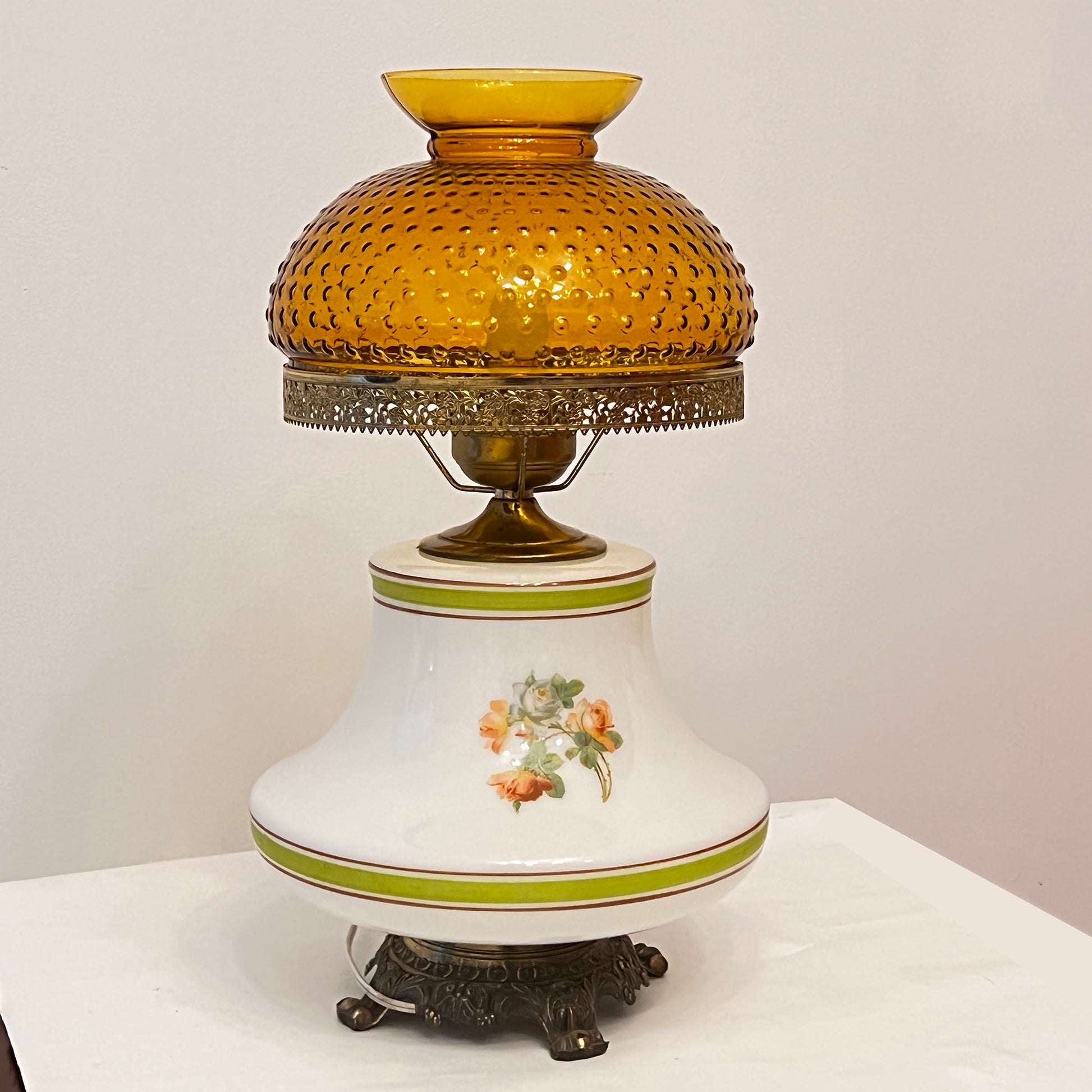 Antique hurricane lamp