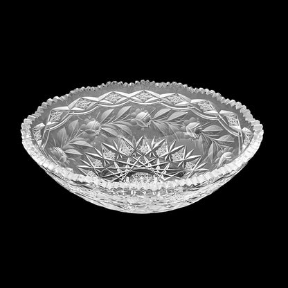American-Brilliant-Oval-Cut-Crystal-Centerpiece-Bowl.-