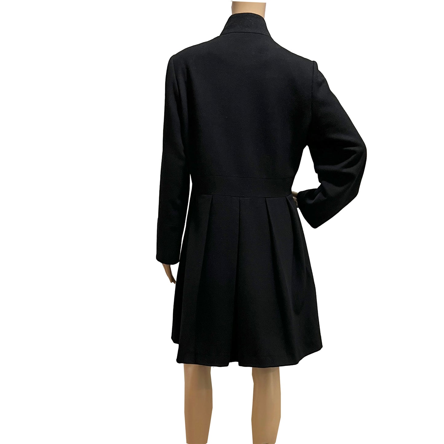 Artifacts-Collection-Black-Vintage-Womens-Wool-Coat.-Back-view.-Shop-eBargainsAndDeals..com
