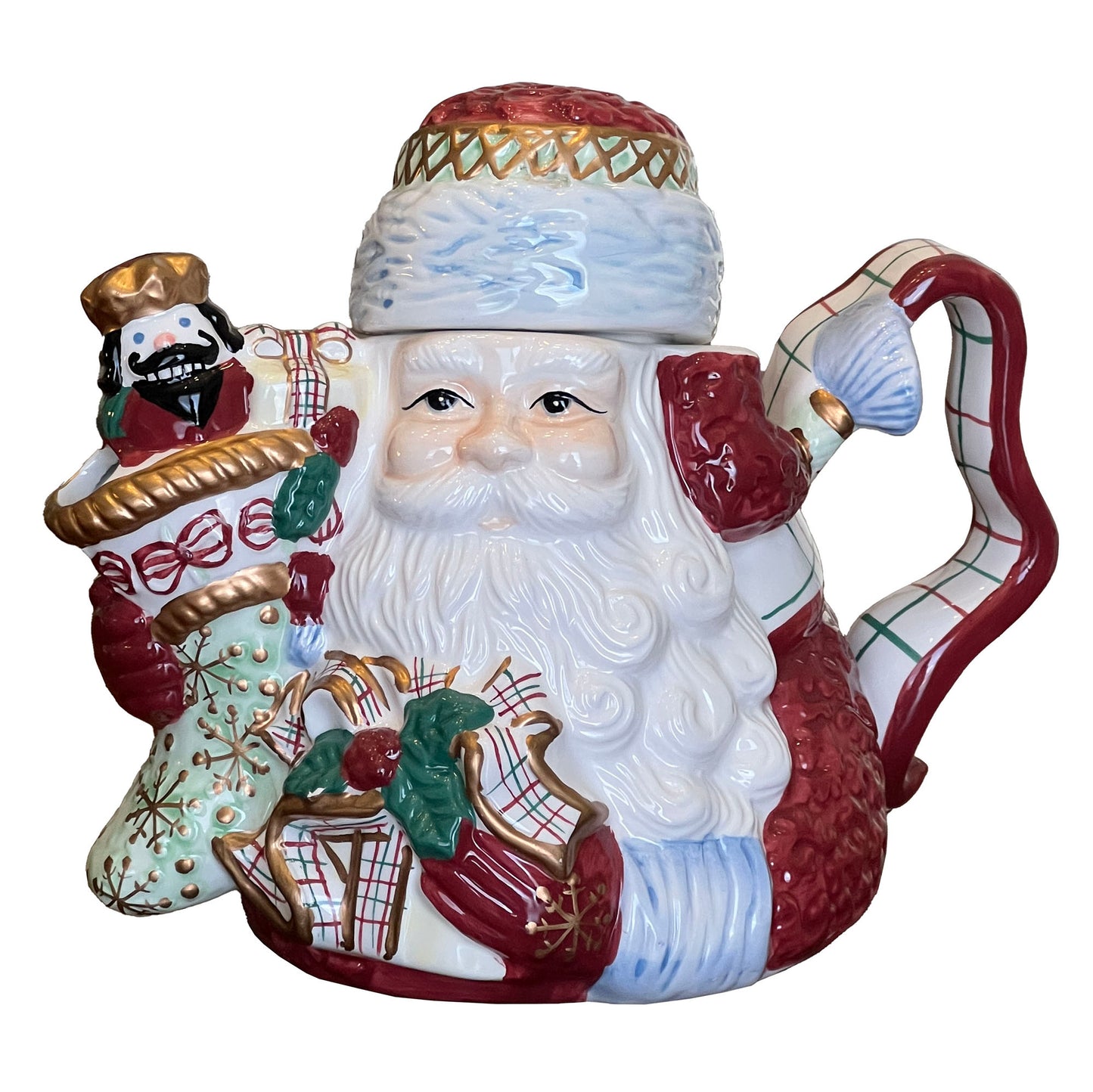 Avon-Christmas-Teapot.-Nutcracker.-Santa-Claus.