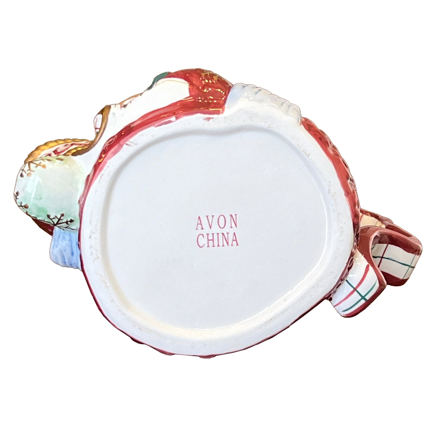 Avon-Christmas-Teapot_-Ceramic-Santa-Claus.-Bottom-View.