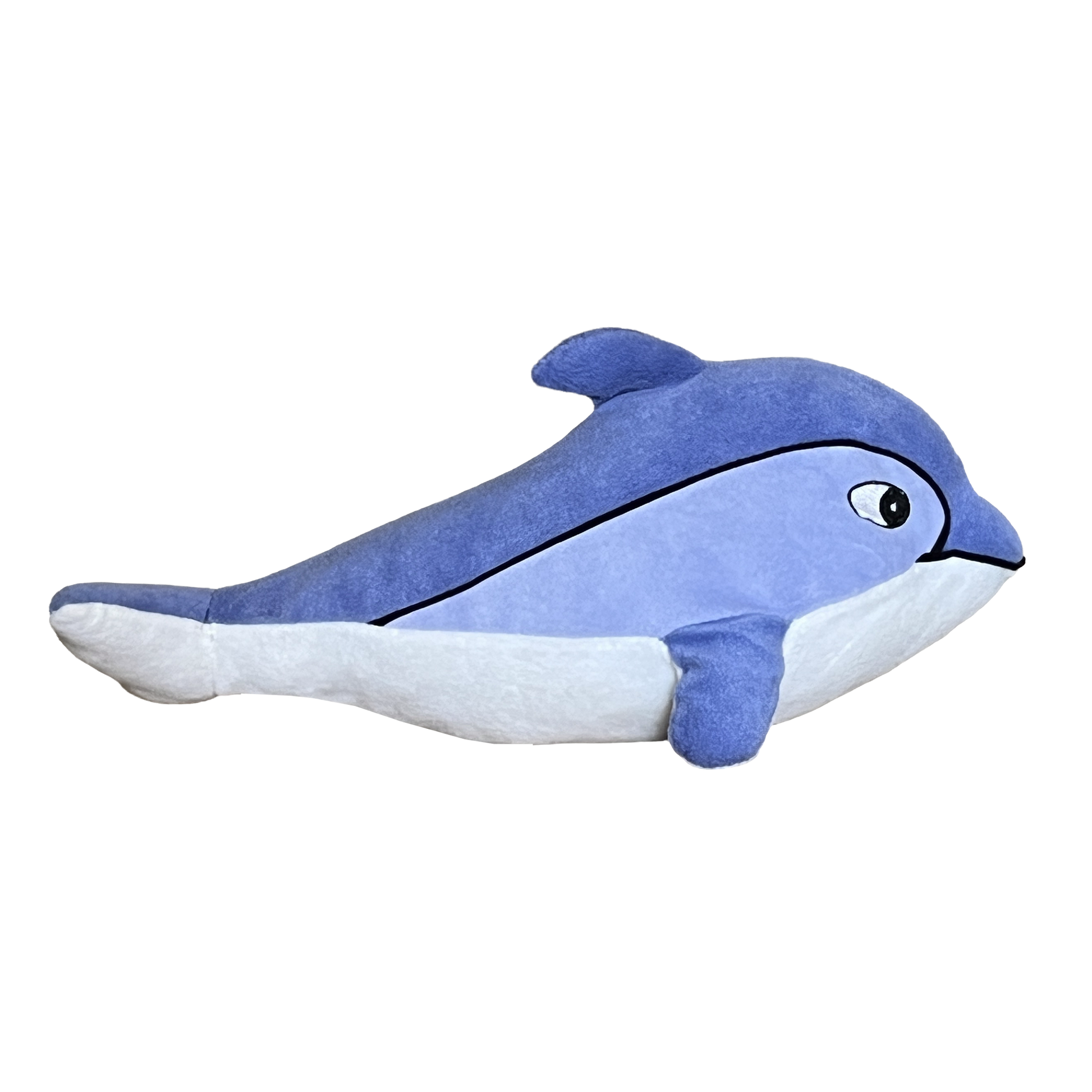 Dolphin stuffed animal side view