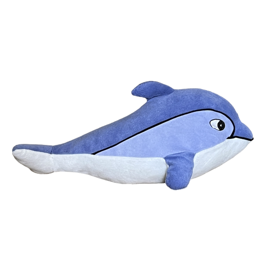 Dolphin stuffed animal side view