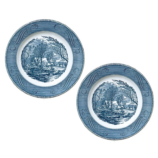Currier-and-Ives-By-Royal-The-Old-Grist-Mill-Dinner-Plates.-Shop-eBargainsAndDeals.com