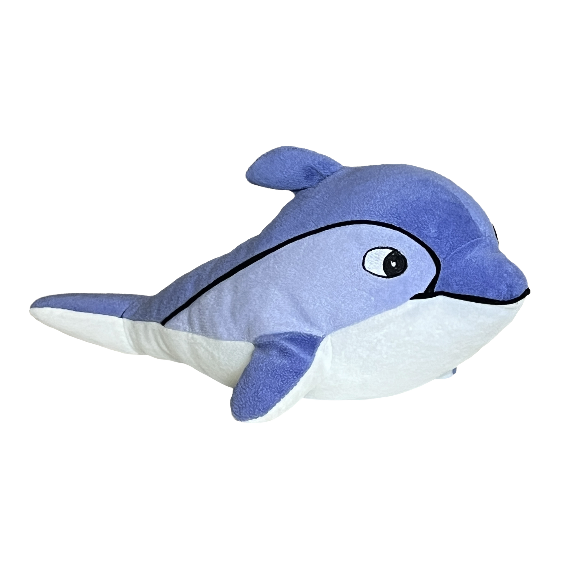 Dolphin-Plush-Pillow-Stuffed-Animal-Toy-18-inch seen on an angle