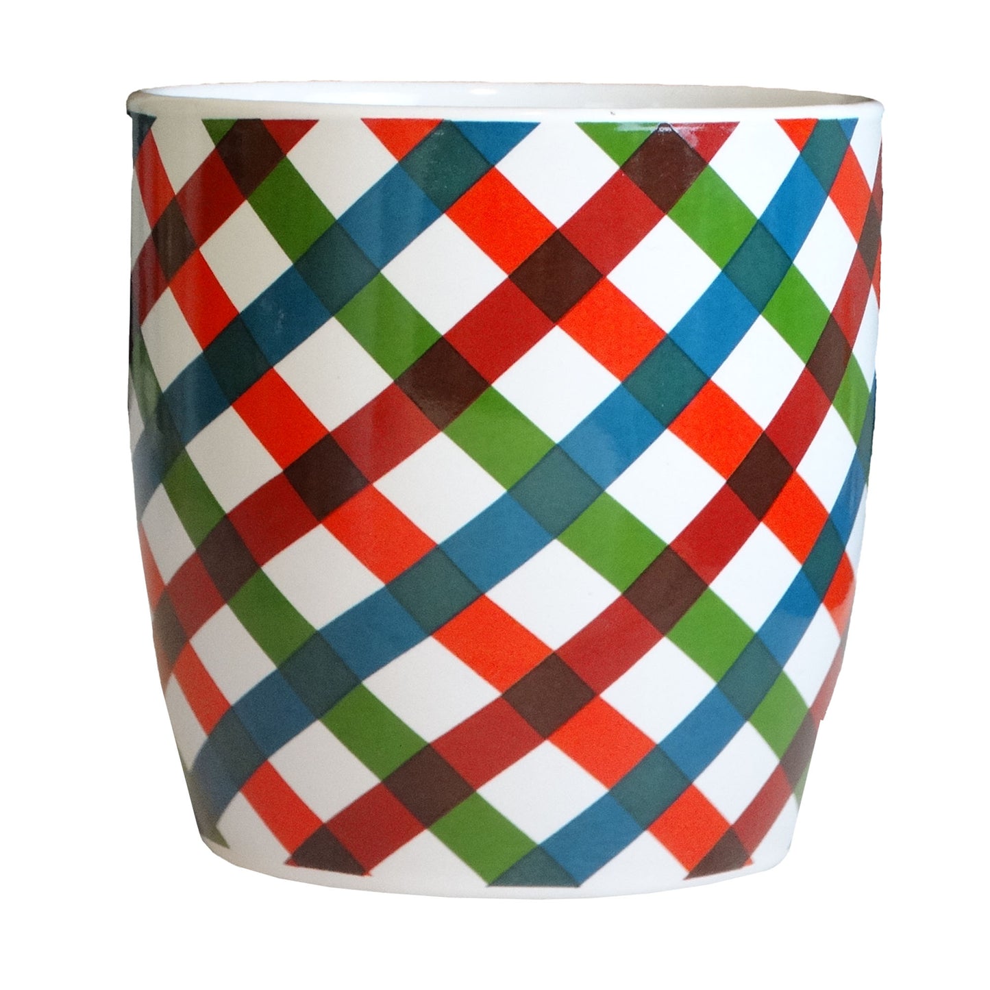 FabulousHome-Blue,-Green,-Red-Plaid-Ceramic-Mug.