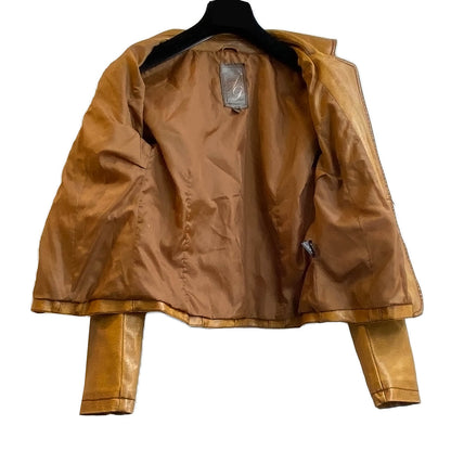 Frida-G-Pleather-Blazer-Jacket-size-M-lining_-shop-eBargainsAndDeals.com