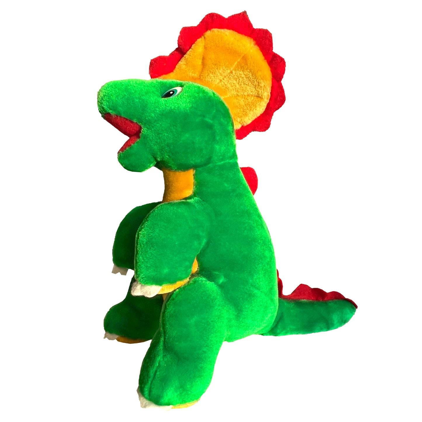 Green-Stuffed-Plush-Dinosaur-Stuffed-Animal-Toy-15-in.-Side-view.