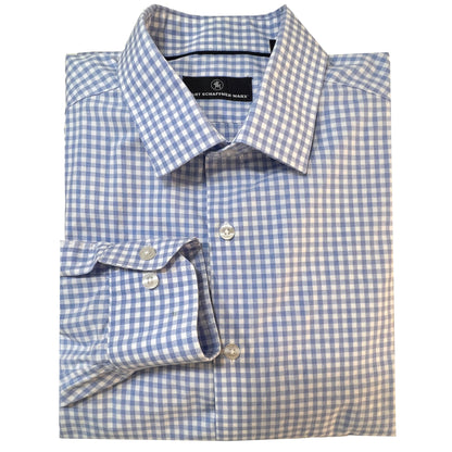 Hart-Schaffner-Marx-Blue-and-White-Check-Cotton-Shirt.