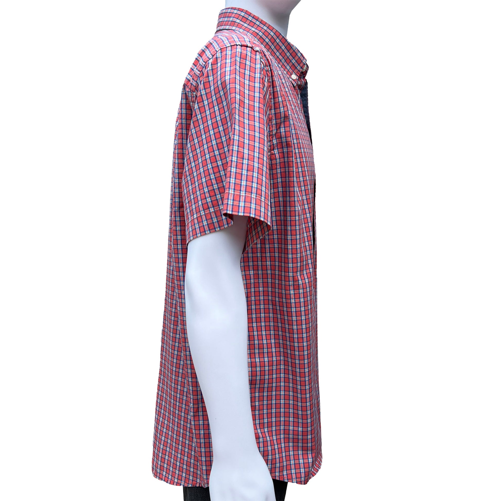 Side-view-Hawker-Rye-Red-Plaid-Short-Sleeve-shirt