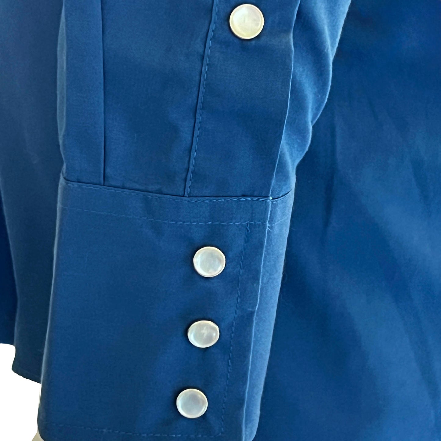 Sheplers Blue Western Cowboy Shirt - 16.5 - Pearl Snap Buttons