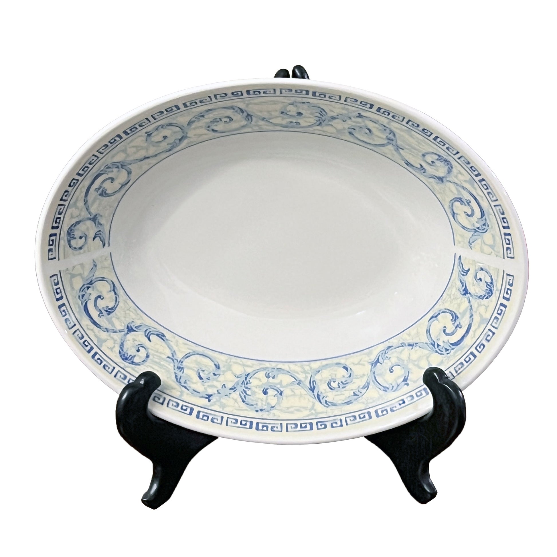 Johnson-Brothers-Acanthus-Blue-Oval-Vegetable-Serving-Bowl.-