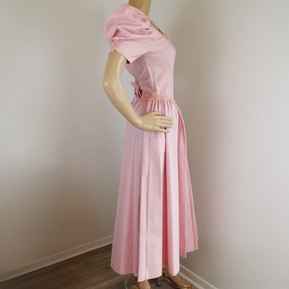 Laura-Ashley-Pink-Bridesmaid-Dress-Side-view.-Shop-eBargainsAndDeals.com