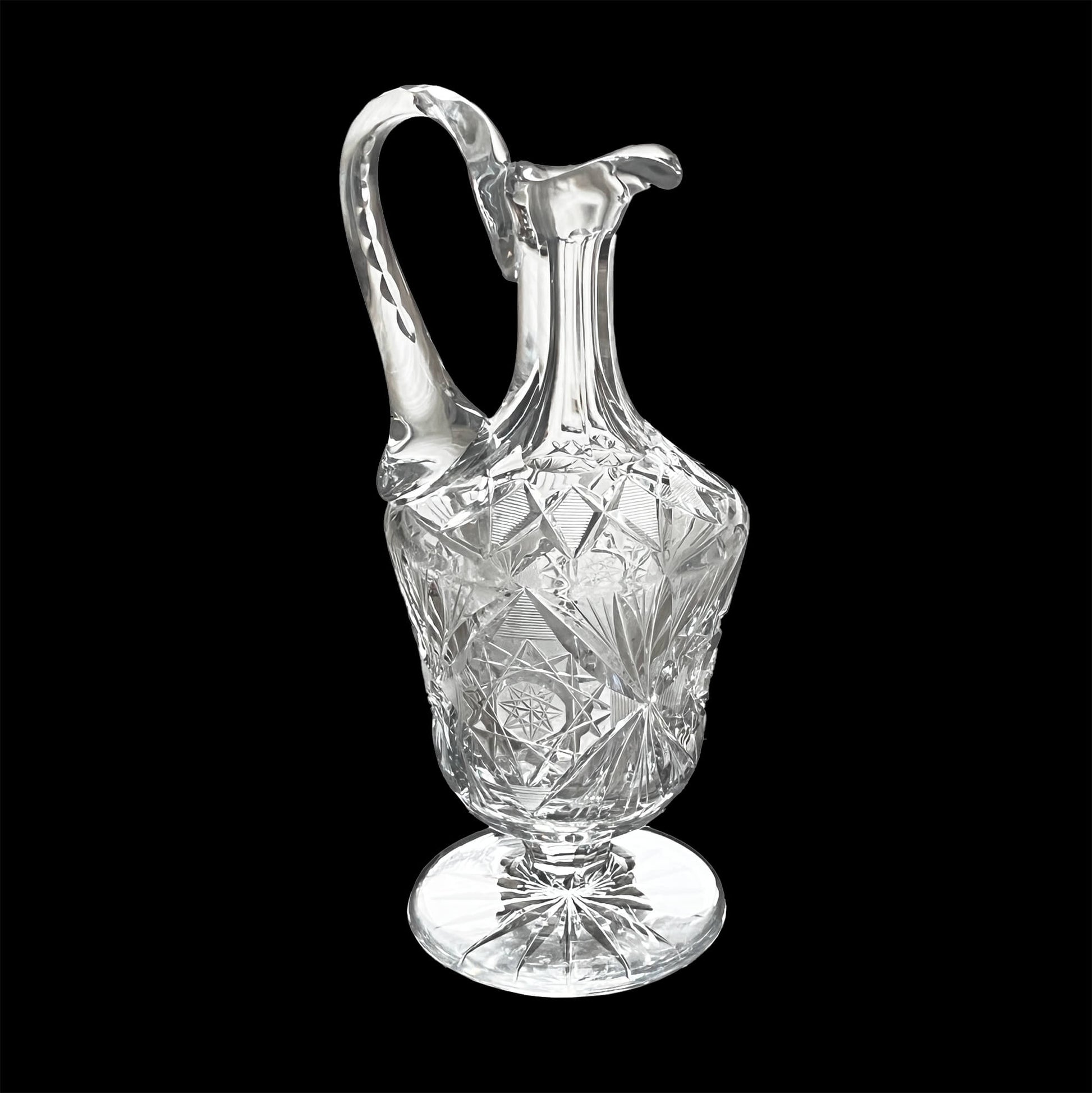 Libbey-Antique-Crystal-Water-Pitcher.-American-Brilliant-Period..-