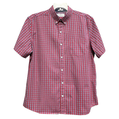 Hawker Rye Red Plaid Regular Fit Premium Quality Button Down Casual Shirt - XL