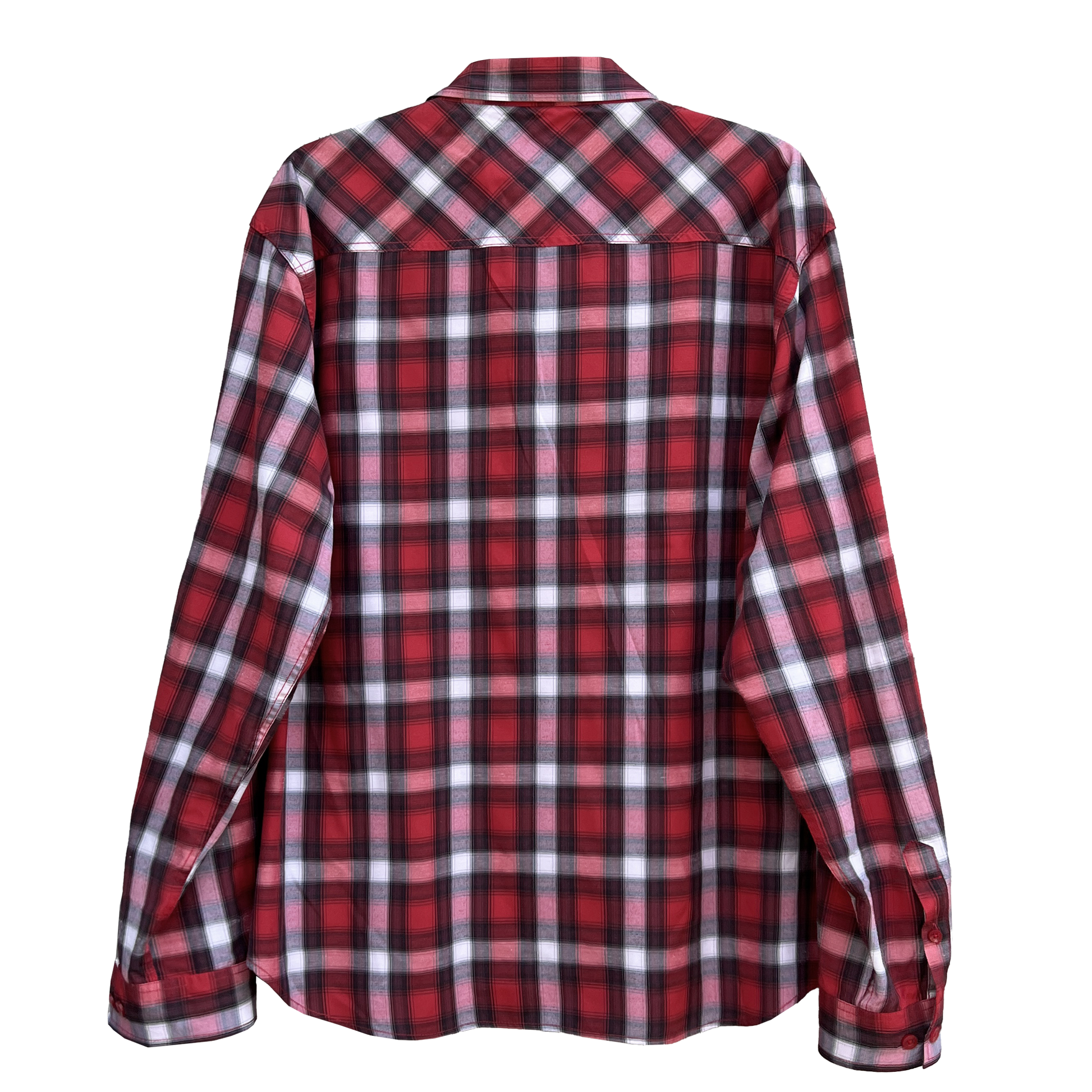 Men's-NWOT-Pinzer-PremieRed-Plaid-Military-Shirt_-Epaulettes-4X