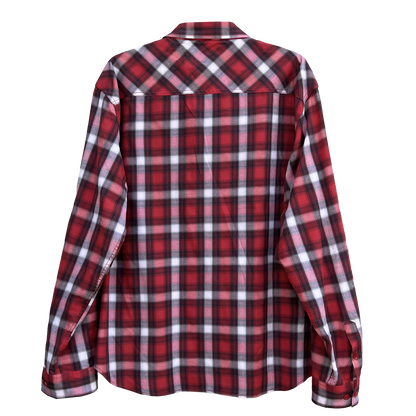 Men's-NWOT-Pinzer-PremieRed-Plaid-Military-Shirt_-Epaulettes-4X