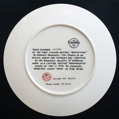 Norman-Rockwell-Reflections-1979-Mother_s-Day-Plate-Bottom