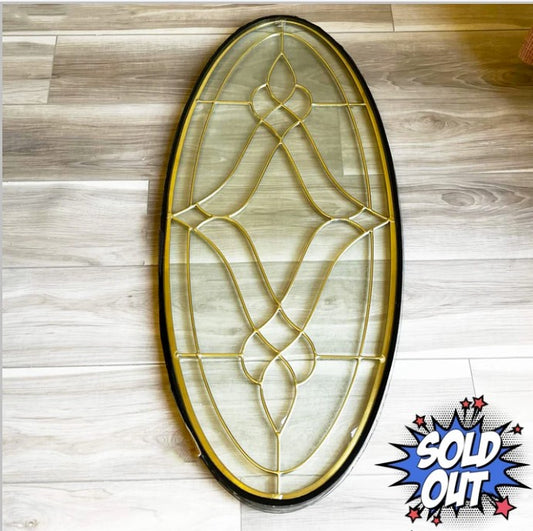Decorative Oval Glass Front Door Insert