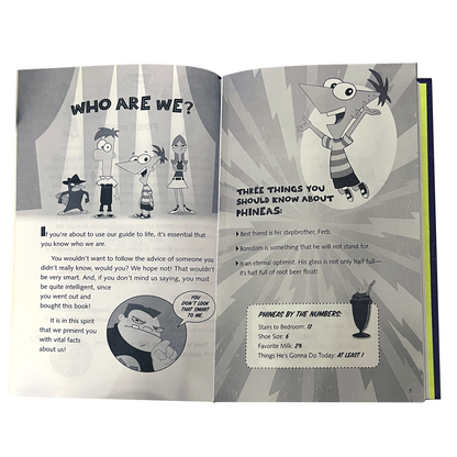 Phineas-and Ferb-Book-Opened to Page, Who-Are-We?