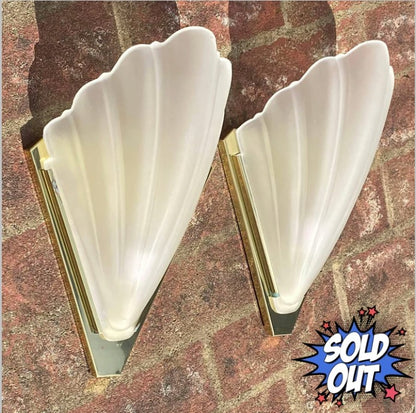 1930s Quoizel Frosted Wall Sconces - Art Deco