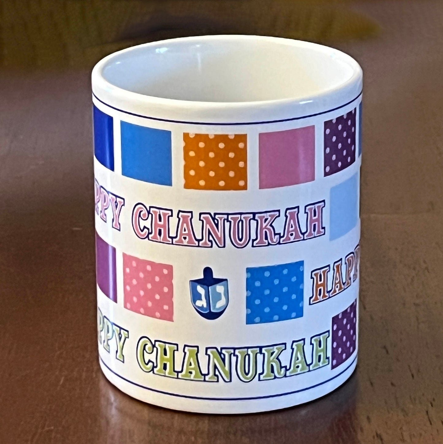 Chanukah-Hanukkah-Holiday-Mug.-Rite-Lite-Chanukah-Express.-with-dreidels