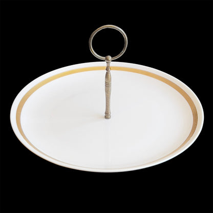 Royal-Jackson-China-Handled-Serving-Plate.-Gold-Trim.-eBargainsAndDeals.com