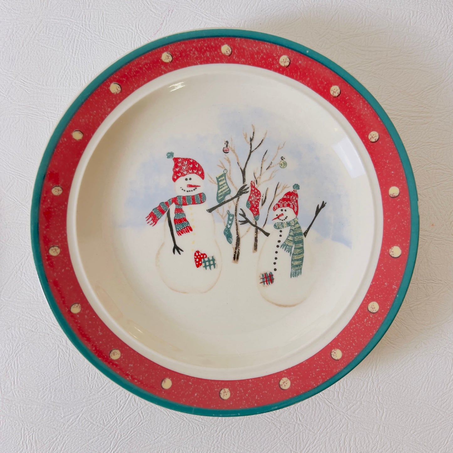 Royal-Seasons-RN2-Snowmen-Stoneware-Salad-Plate.-