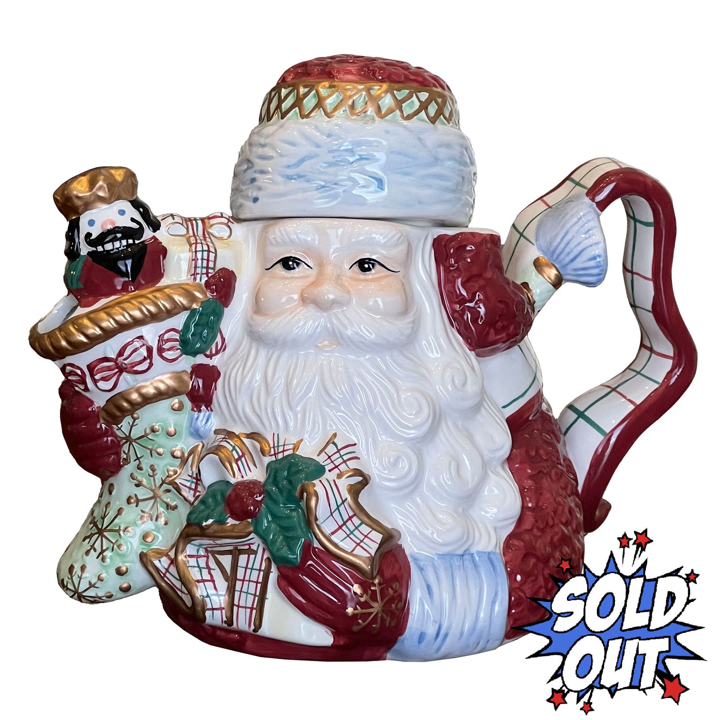 Avon Santa Claus China Teapot - Holiday Dinners - Christmas Gifts