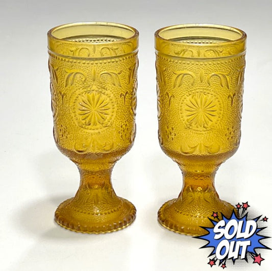 1970s American Concord Amber by Brockman Glass