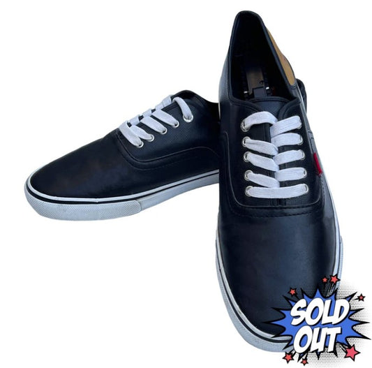 Men's Levi's Black Faux Leather Casual Shoes, Sneakers - Size 13
