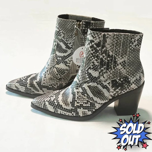 Women's Blondo Snakeskin Waterproof Leather Ankle Booties, Size 7M