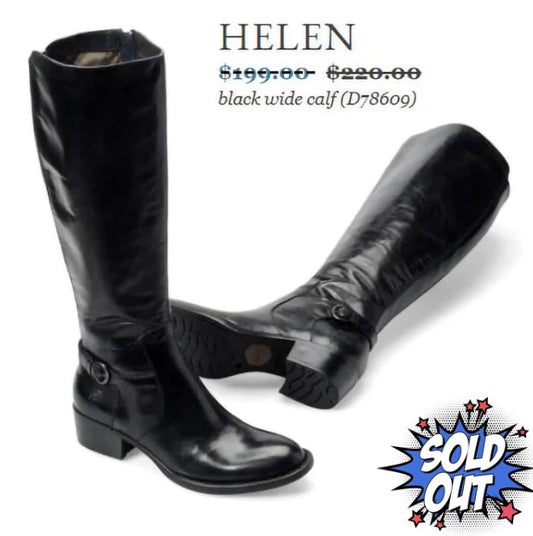 Born Helen Black Leather Equestrian Riding Boots. Size 7M.