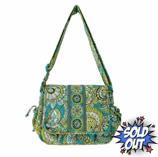 Vera Bradley Turquoise Peacock Quilted Crossbody Bag