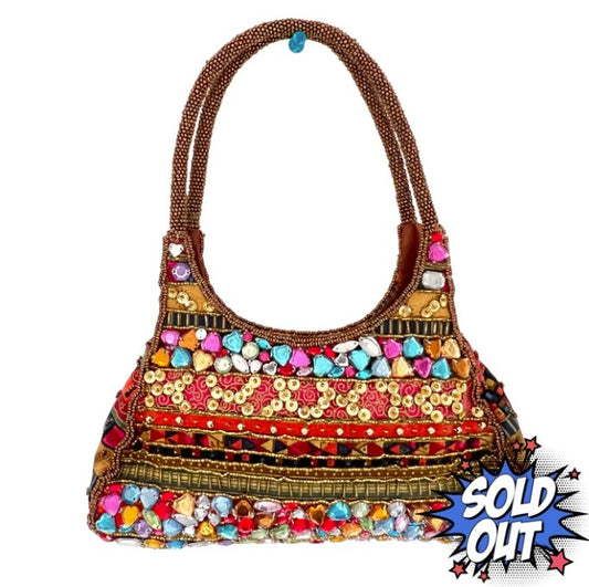Bead and Sequin Embellished Handbag by Far Nine