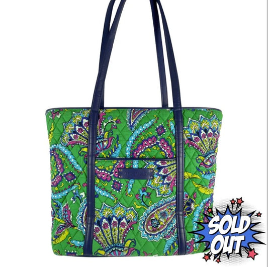 Vera Bradley Emerald Paisley Shoulder Tote Bag
