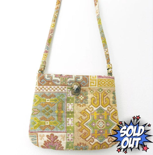 Ruth Saltz Tapestry Shoulder Bag, Cougar Head