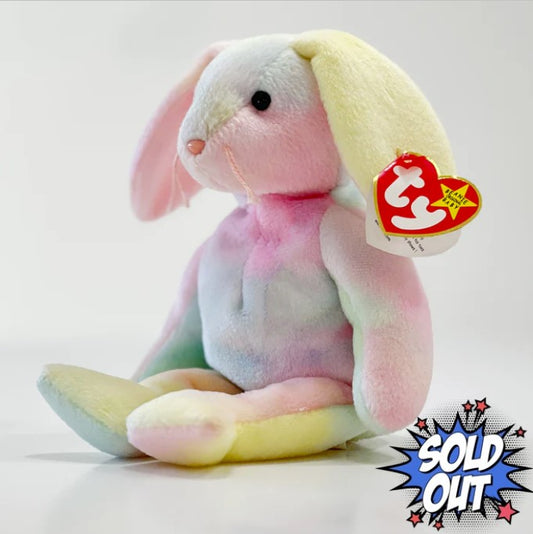 Ty Hippie Bunny Rabbit Plush Toy, 1998, Original Beanie Babies Collection