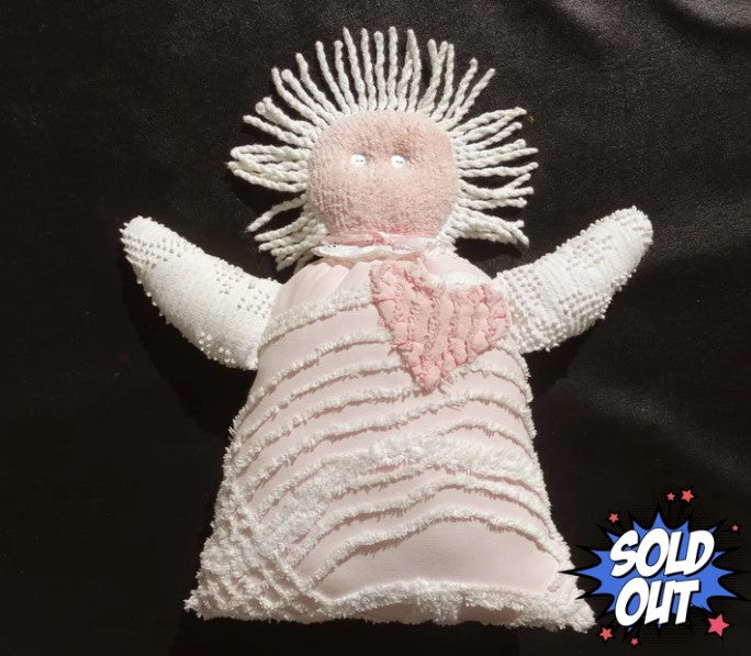Pink Cloth Doll Pillow, 2-Sided Plush Toy